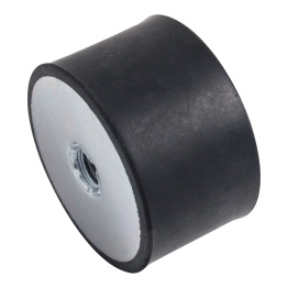 Gummi ophæng / Vibrationsdæmper 6x20x20mm m. Indvendig Gevind