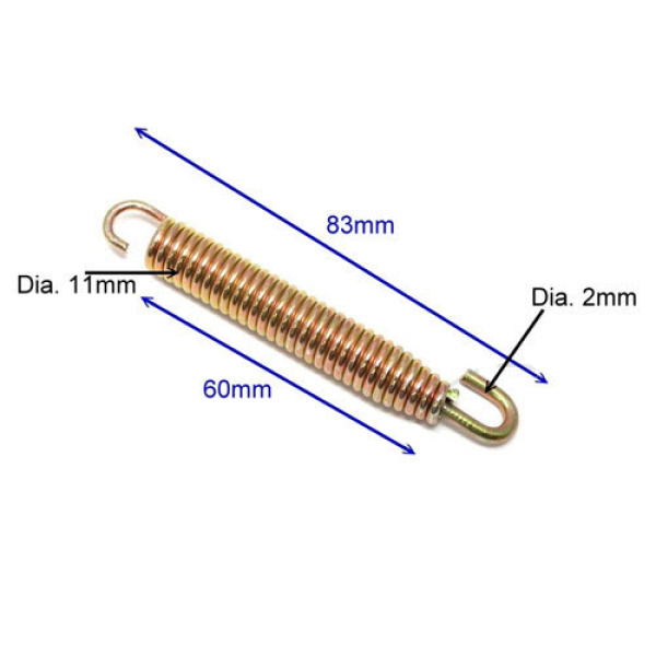 Udstødningsfjeder 83mm. JMP (Twist End)