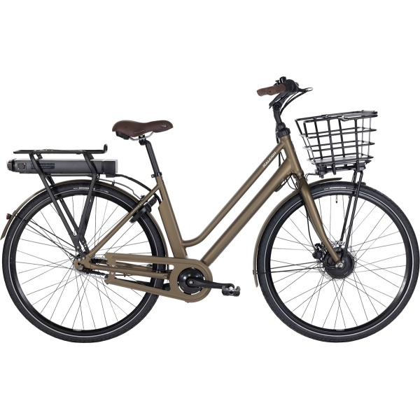 Raleigh Sussex E1 Dame 48cm 7g Shimano Nexus fodbremse mat sand m. 10,4 AH Batteri