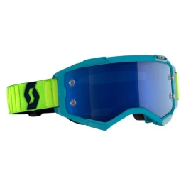 Scott Brille Fury teal blue/neon yellow / electric blue chrome works