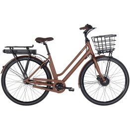 Raleigh Sussex E1 Dame Connect+ Nexus 7 skive/fod 48cm Mat Brun m. 11 AH Batteri